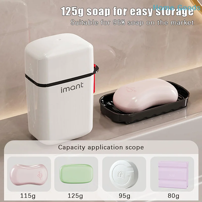 Travel Portable Soap Box With Lid Sealed Leak Proof Drainable Soap Case Storage Dishes Bathroom Drain Tray For Outdoor Container