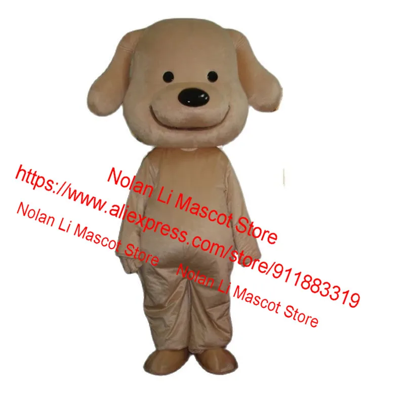 Sorrindo Dog Mascot Cartoon Costume Set, alta qualidade, bonito, Halloween, Birthday Party, Role Playing, Publicidade, jogo, tamanho adulto, 1297