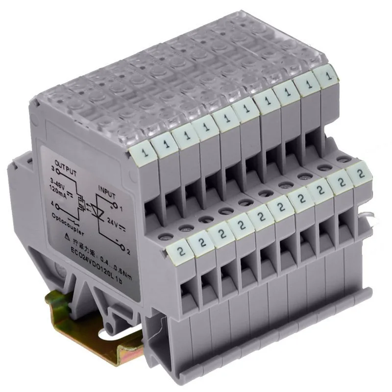 Optocoupler module 6mm ultra-thin, rail-mounted 5V/DC input 5-48V/DC output NPN type