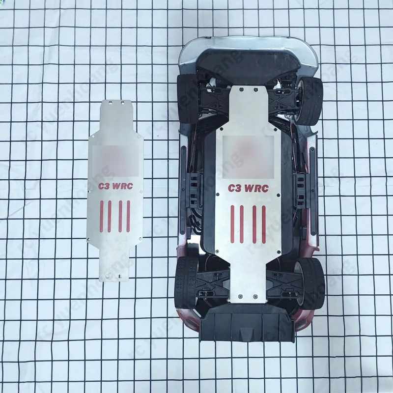 Placa protectora de chasis, cubierta de protección inferior de acero inoxidable, piezas modificadas debajo del Protector para modelo de coche de carreras MJX 7303 RC, 1 Uds.