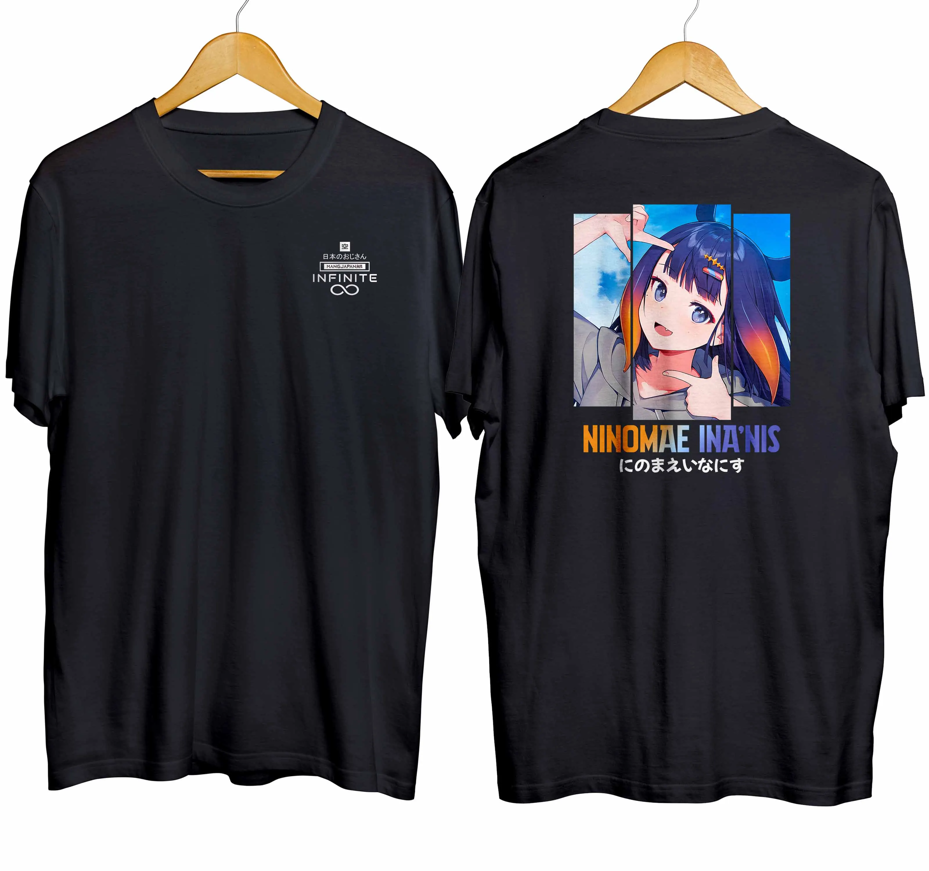 T-shirt distroanime vtuber NINOMAE INANIS TAKO - HOLOLIVE ENG 100% combed 30s