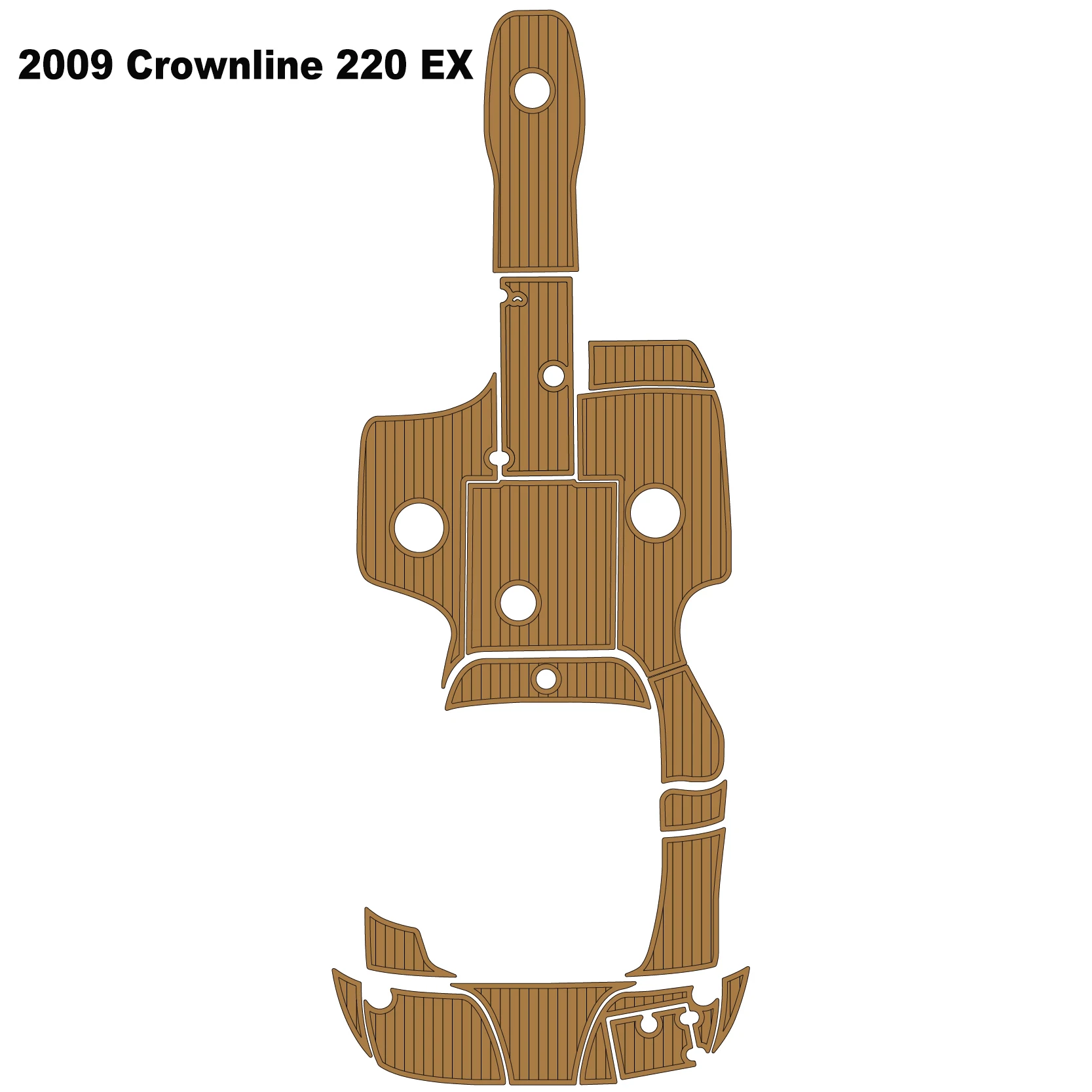 

2009 Crownline 220 EX EVA Foam Flooring Traction Mats Self-Adhesive Non-Slip Customizable Cruise deck decorative mat