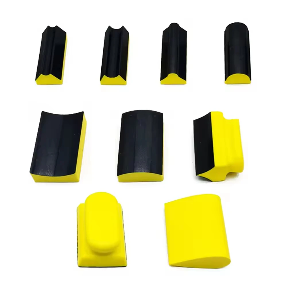 9-teiliges Handschleifblock-Pad-Set mit Klettverschluss, Handschleifblock für Möbel, Restaurierung, Zuhause, Kunst, Auto, Holz und Metallspalt