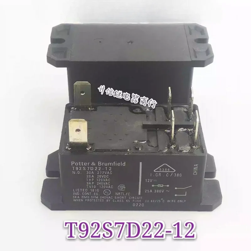 （Brand New Original）1pcs/lot 100% original genuine relay:T92S7D22-12 12VDC 25A 380V 6pins