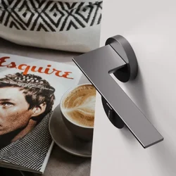 Nordic Minimalist Style Magnetic Door Lock Bedroom Door Handle Mute Door Lock Split Body