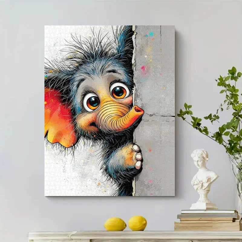 1000 pièces de puzzle d'éléphant en fourrure mignon |   27,55-19,69 pouces Puzzle en carton, puzzle portable pour couple, famille, gamer, art et Puz