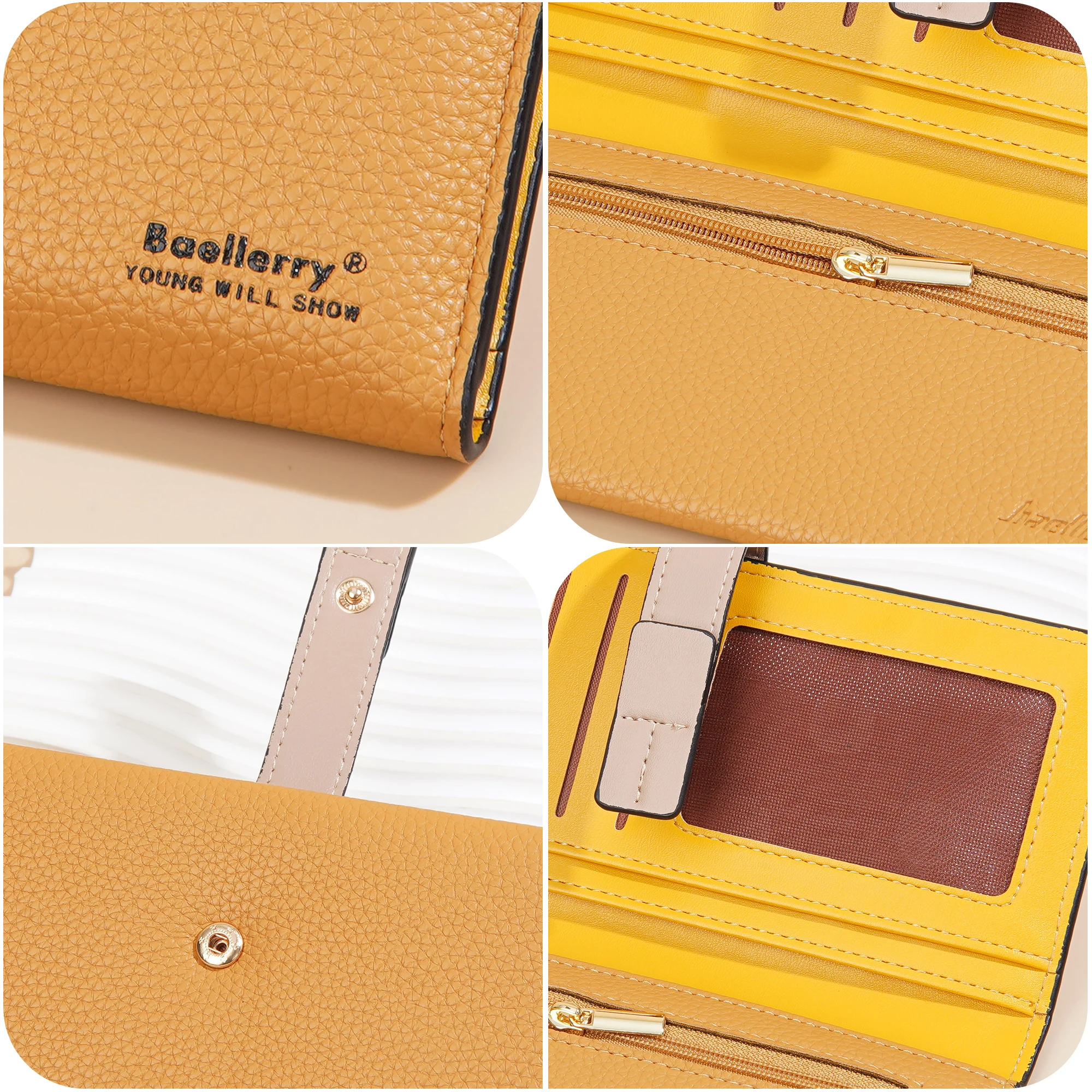 Baellerry, nuevas carteras largas para mujer, tarjetero con cremallera Simple de alta calidad, monedero para mujer, soporte para fotos, monedero, cartera para mujer