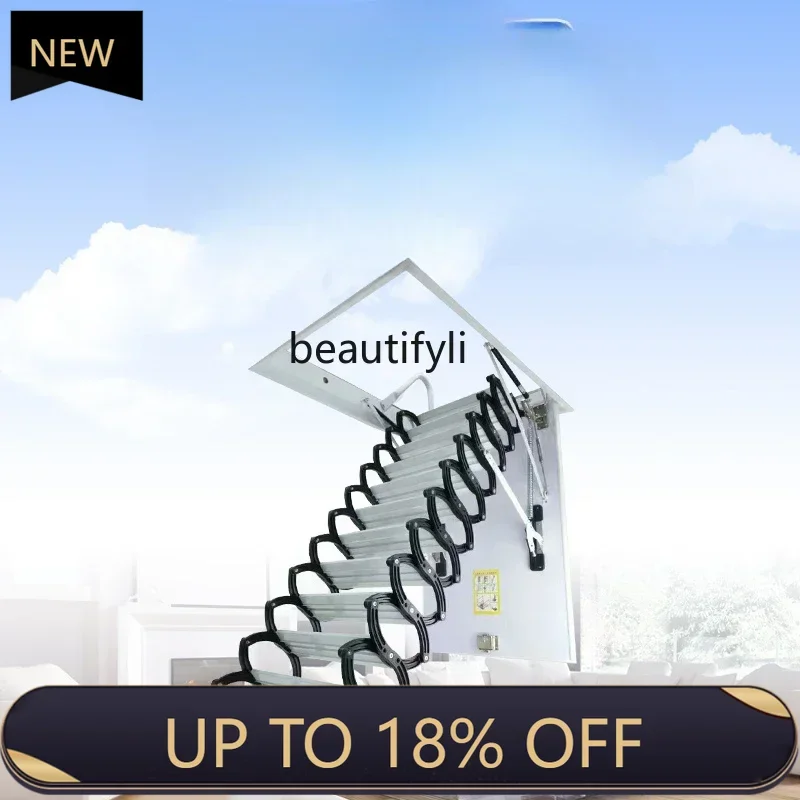 Z189 سلالم تلسكوبية خارجية سميكة معلقة على الحائط المنزلية رفع غير مرئية قابلة للتمدد #1