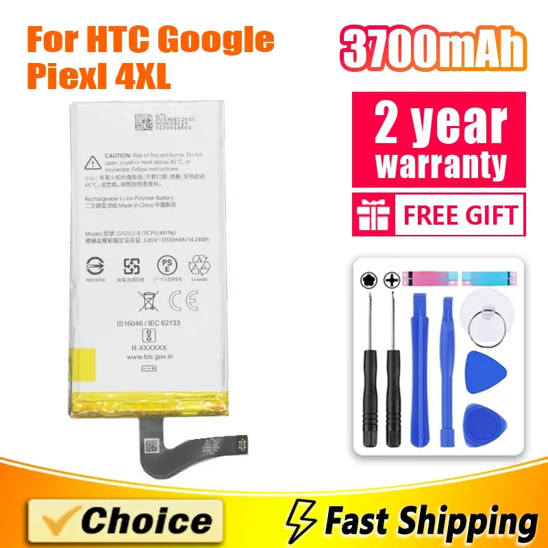 100% Original Battery For Google Pixel XL 3 3XL 3A XL 4 4A 5 5A 5 XL,G020E-B Brand New Replacement Phone Lithium Battery+Tools