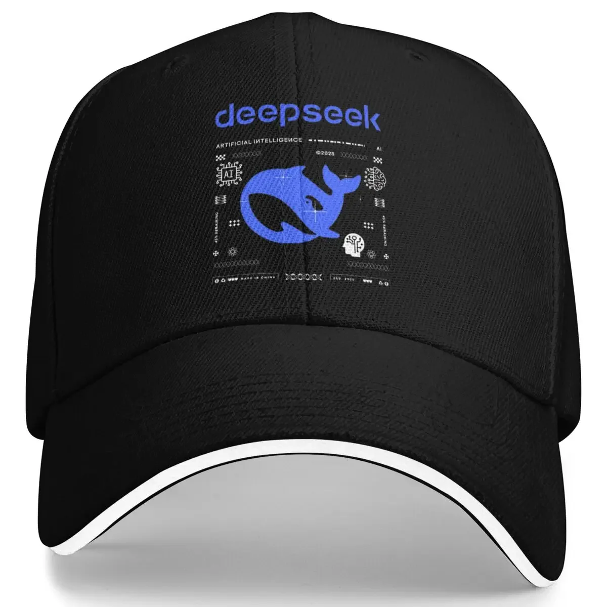 

Повседневная бейсболка с синим логотипом Deepseek, спортивная шляпа дальнобойщика на открытом воздухе, летняя солнцезащитная кепка для мужчин и женщин, модные бейсболки