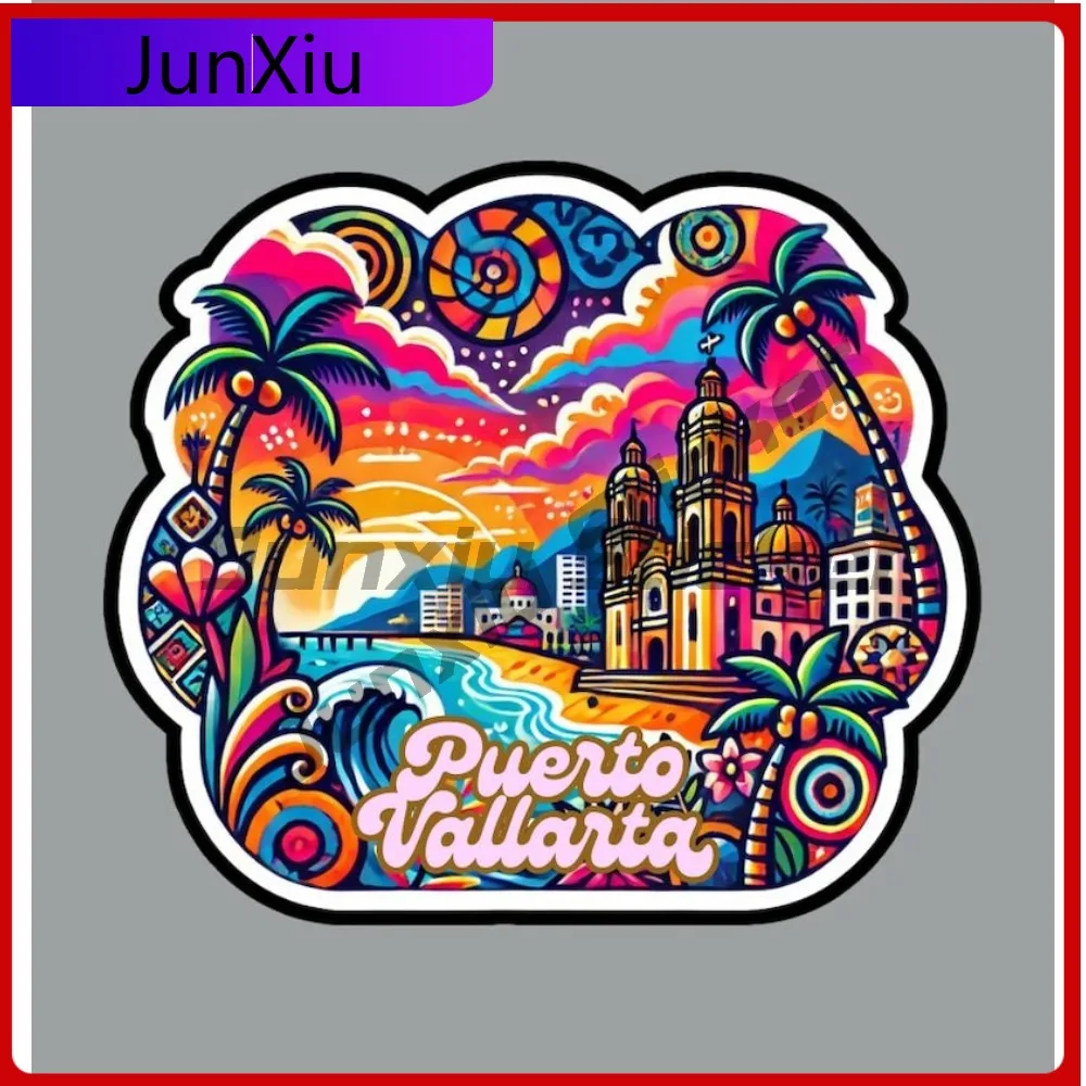 

Puerto Vallarta Mexico Waterproof Sticker Caravan Fridge Or Laptop Sticker Decoration Funny Stickers For Motorcycle Accessories