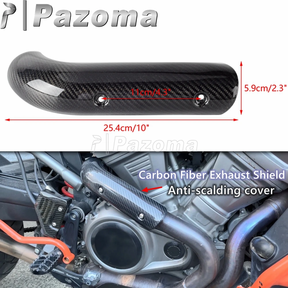 Motorcycle Carbon Fiber Exhaust Pipe Heat Shield For Harley Pan America 1250 RA1250S Muffler Guard Anti-scalding Cover 2021-2024