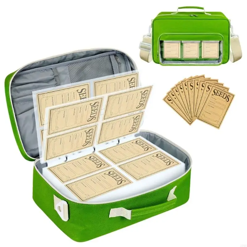 Grains Saving Binder With Zippered Pocket And Adjustable Strap For Home Gardening JOMD