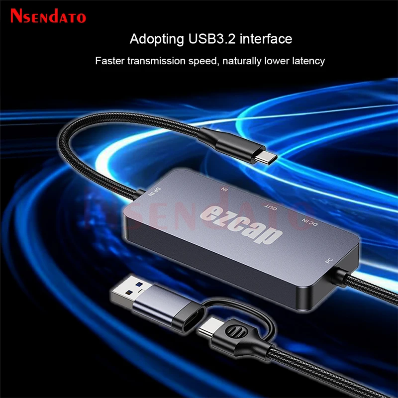 Ezcap377 GameLink DP1.4 carte de Capture vidéo Displayport 4K USB-C vers USB3.0 enregistreur de carte de capture vidéo de jeu pour PC en direct