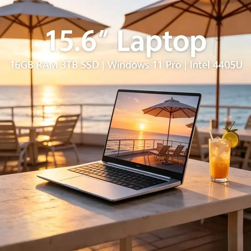 

High-end 15.6 Inch Laptop, 120Hz Crystal IPS Panel, Intel 4405U Chip, 32GB RAM 2TB, 5000mAh Battery Plus Cool Backlit Keyboard