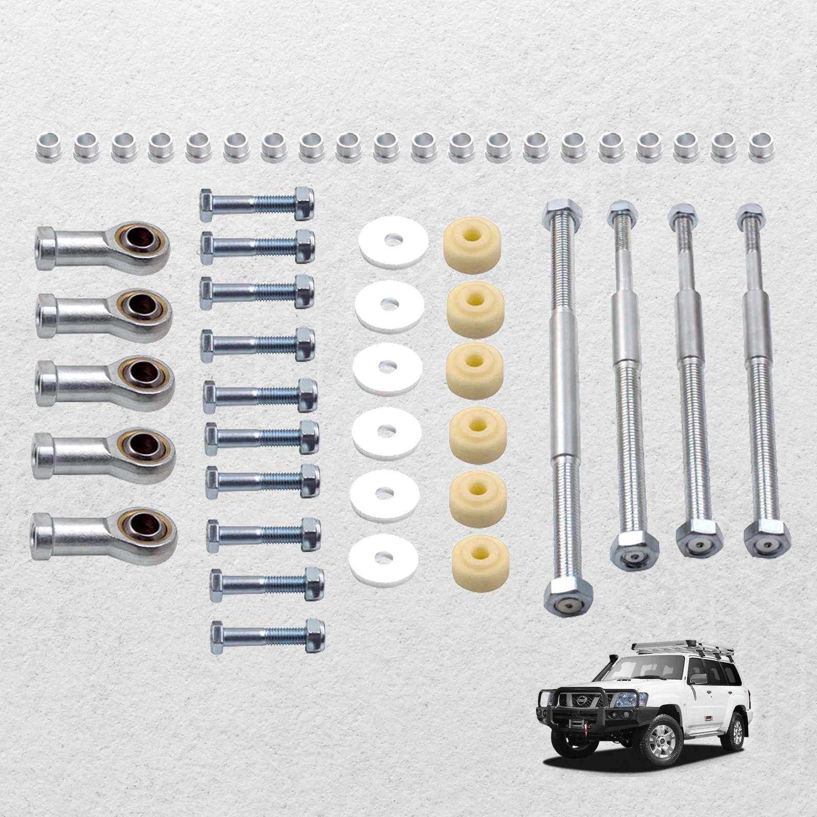 Front & Rear Adjustable Extended Sway Bar Link for Nissan Patrol GU Y61 2-8 lift Front & Rear Adjustable