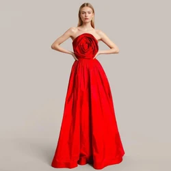 Elegant Patchwork Appliques Solid Dresses For Women Strapless Sleeveless Backless High Waist Temperament Dress Female New