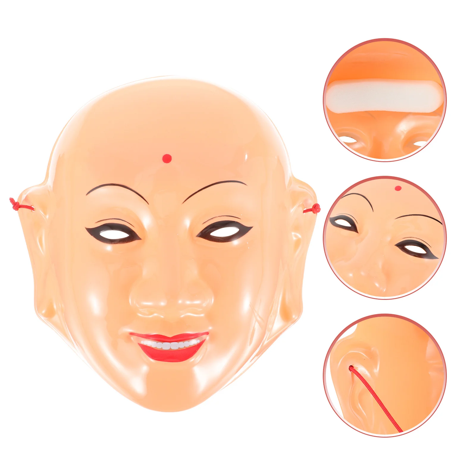 

2Pcs Creep Cosplay Mask Scary Party Supply Haunted House Prop Horror Face Cover Scary Mask Haunted House Prop Party Prank Toy