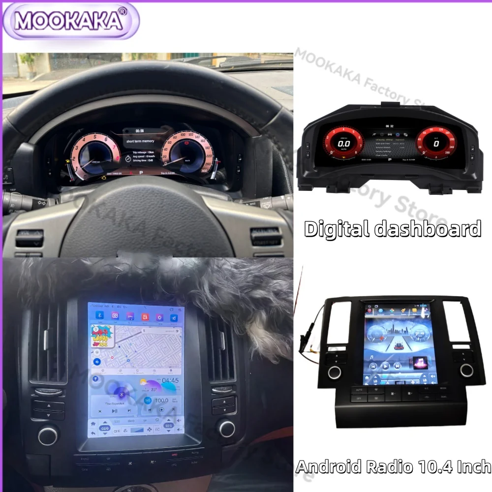 Car dashboard Auto Gauge For Infiniti FX35 FX45 2003~2009 Instrument Digital Cluster Dashboard Panel Linux System Speed Meter