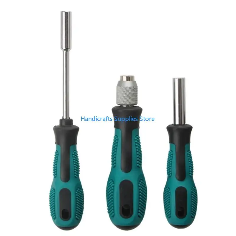 R1WA 3 ชิ้น 1/4inch ไขควง Handder Bit Handle ที่จับเพื่อประสิทธิภาพด้วยการเปลี่ยนแปลงอย่างรวดเร็วและคุณสมบัติแม่เหล็ก