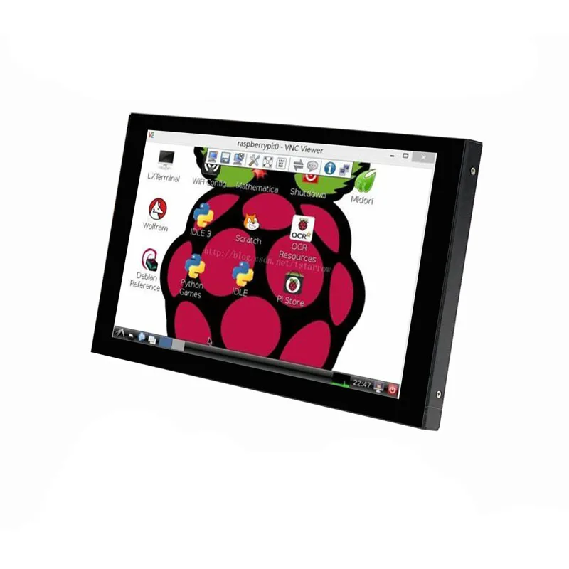 7Inch  Rechargeable 1-Line Mini Small Portable Screen Touch Screen 1024x600 Full HD Gaming Monitor PC Raspberry Pi Laptop Screen