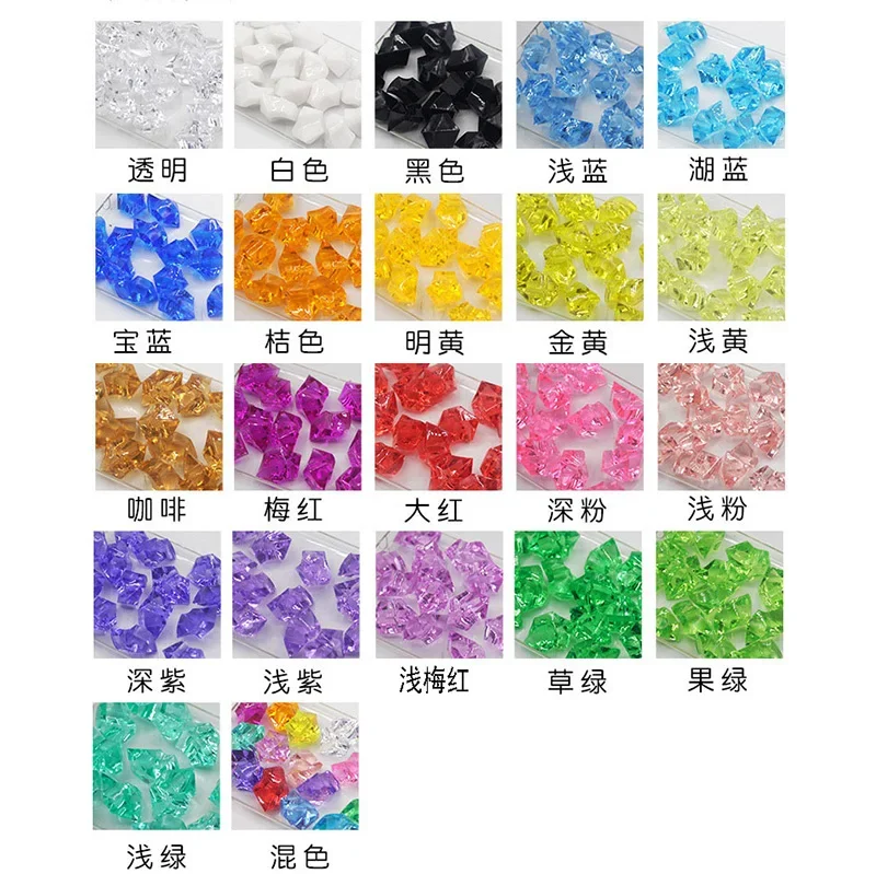 50PCS Plastic Crystal 25*18mm Acrylic Crystal Diamond Pawn Irregular Stone Party & Holiday DIY Decorations