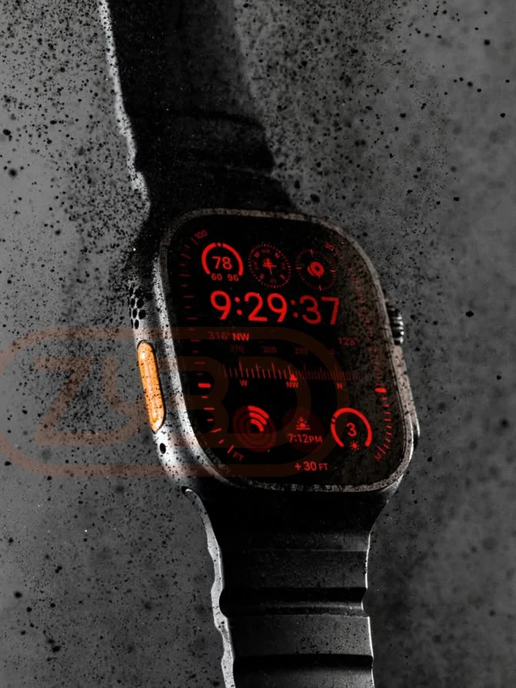 Спортивный силиконовый ремешок для Apple Watch Ultra 2 10 9 8 7 6 SE 5 Титановый металлический дышащий ремешок для iWatch 42 мм 44 мм 45 мм 46 мм 49 мм
