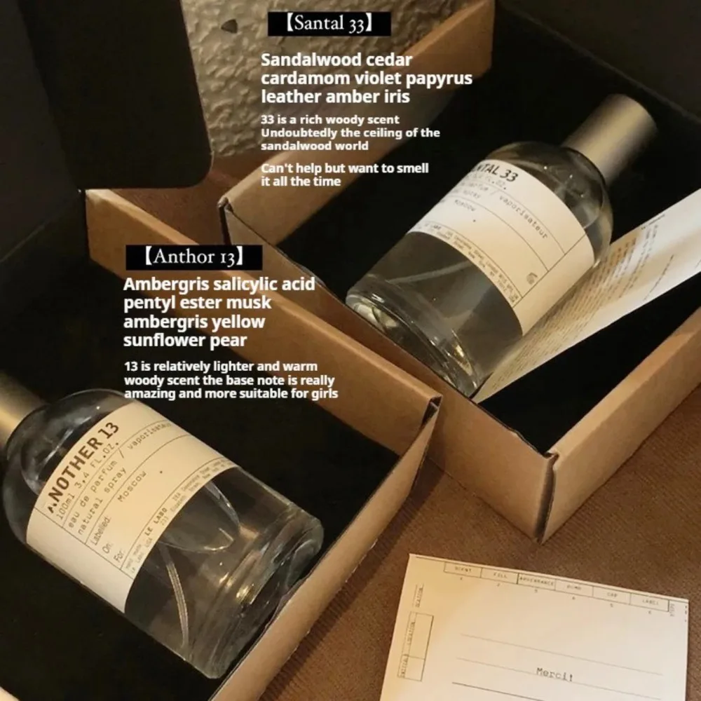 Laboratorio 33 13 29 100ML Perfume sándalo té negro fragancia ligera de larga duración fresco Original Neutral elegante Perfume de madera