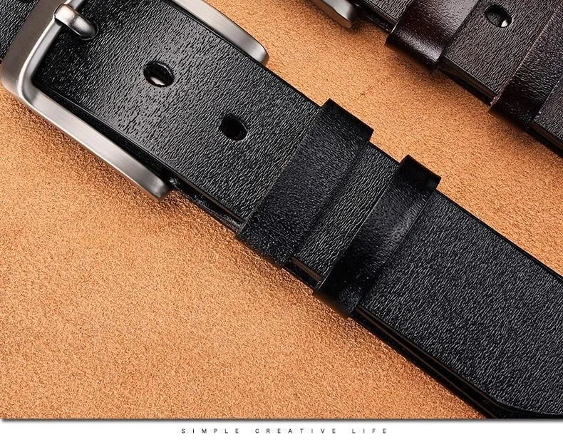 Guter und Günstiger Herren Retro-Dornschließen-Gürtel Geeignet für Formelle Anlässe Hohe Kosteneffizienz Casual Anzug-Hosen-Gürtel Design – Detail 18