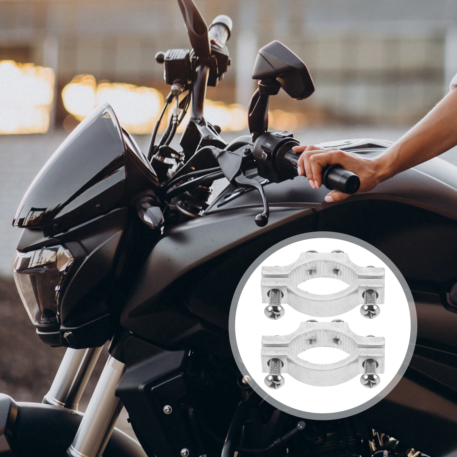 

2pcs Mount Motorbike Mirror Holder Handle Bar Clamp Bracket For Motorcycle Electric Bike Bicycle Tube Clamp Mounting Bracket