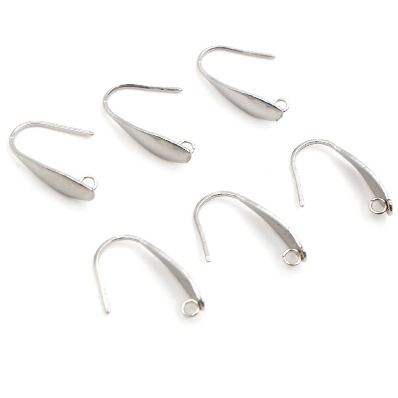 20*10mm 20pcs/Lot 316 Stainless Steel Gold Plated High Quality Earring Hooks Wire Settings Base Settings Whole Sale