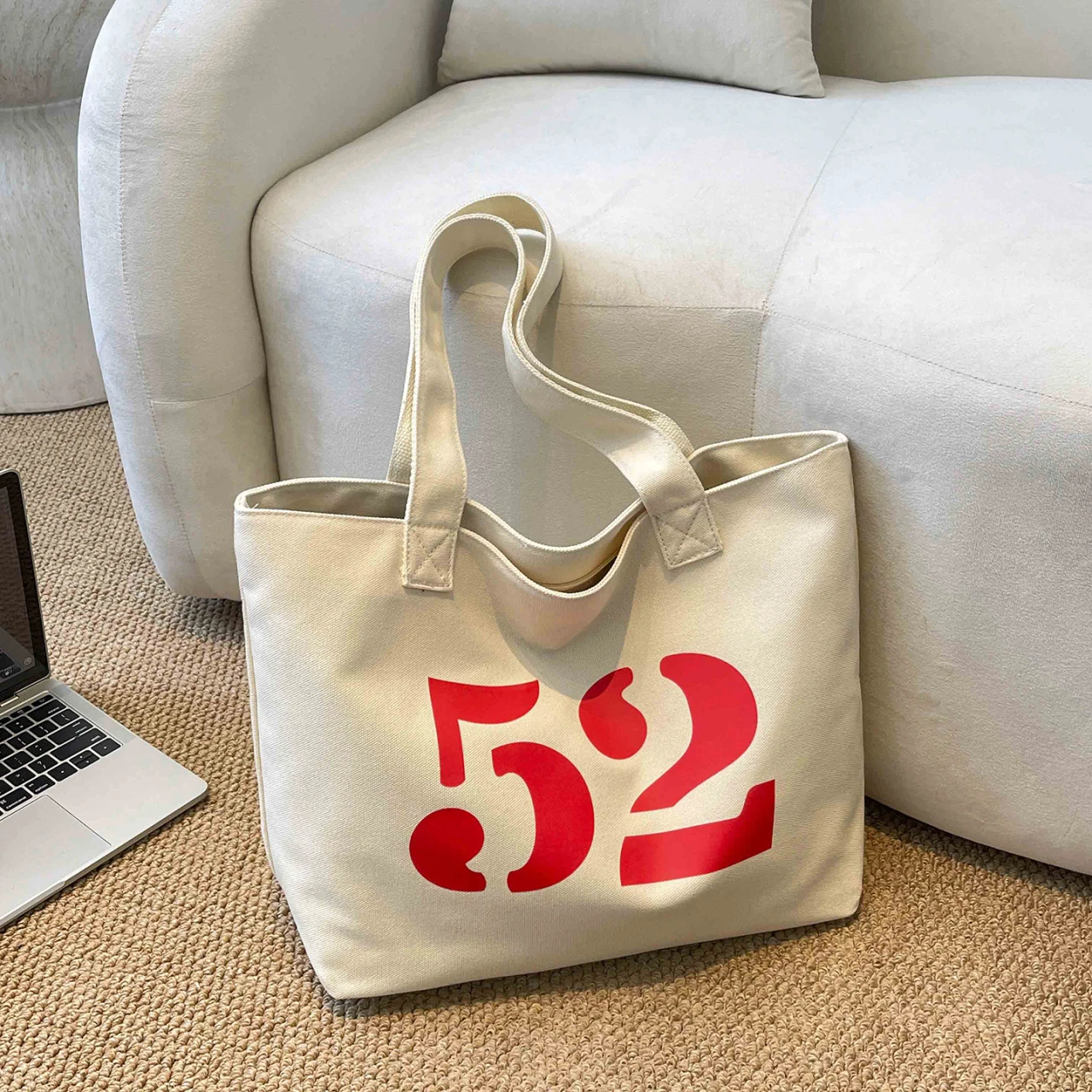 

Women Canvas Shoulder Bag Large Capacity Ladies Shopping Bags Simple Handbag Vacation Tote Japanese Style Casual Book Bag ﻿