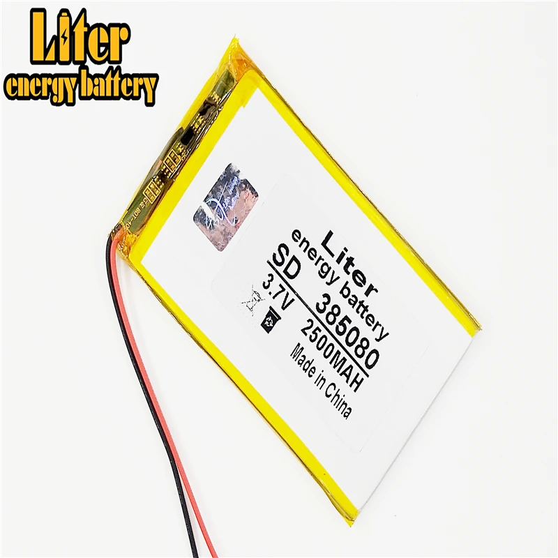 

3.7V,2500mAH,385080 Polymer lithium ion / Li-ion battery for TOY,POWER BANK,GPS,mp3,mp4,cell phone,speaker