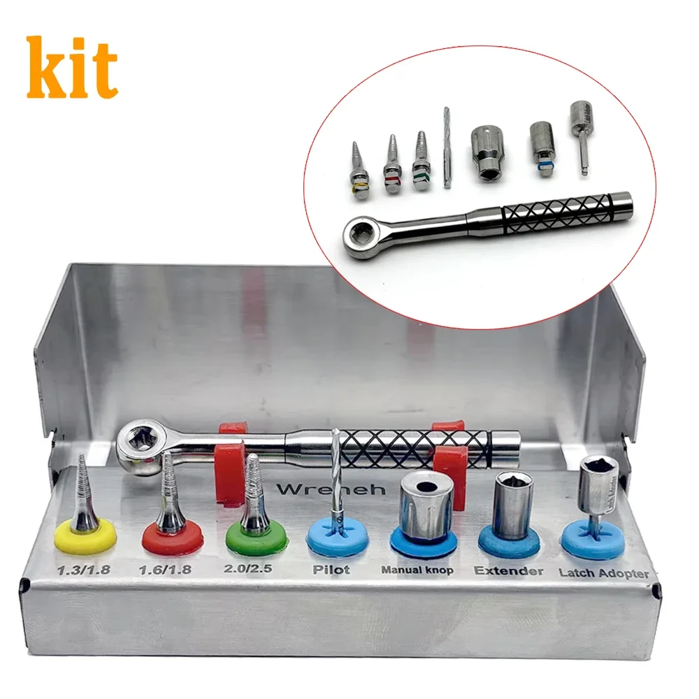

Dental Implant Removal Kit Screw Driver Torque Wrench Ratchet Bone Expander Sos Set Remove Broken Fixture Repair Tools Kit