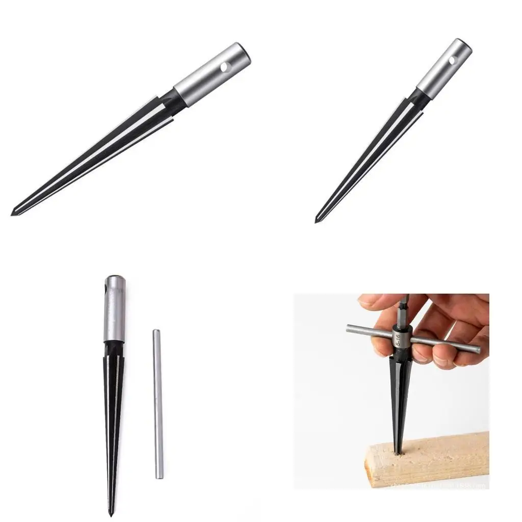 

Y1UD Precisions Steel Taper Reamer Round / Hexagonal Shank T-Handle Woodworking Metalworking Chamfer Reaming Drilling Tool