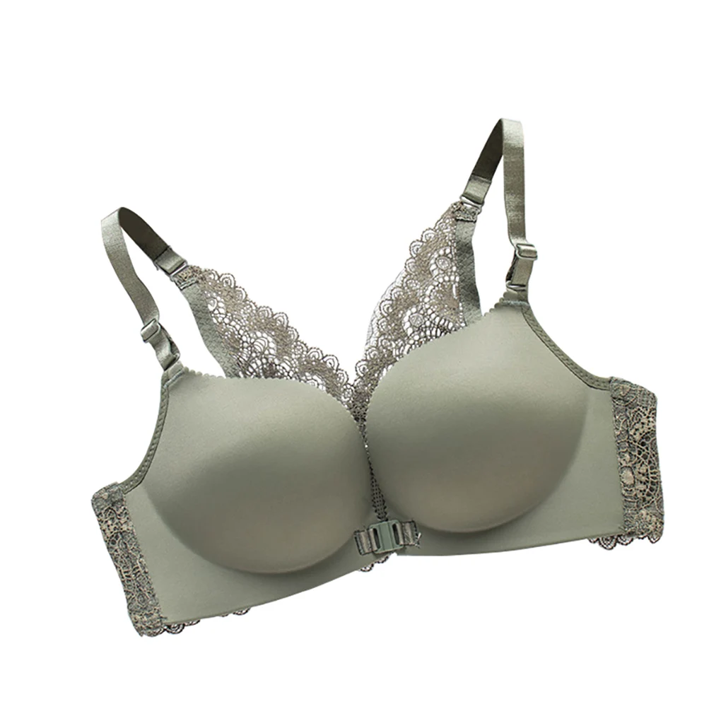 

Бесшовный бюстгальтер с разрезом спереди, кружевное нижнее белье, сексуальный дышащий бюстгальтер без косточек, красный, 34/75