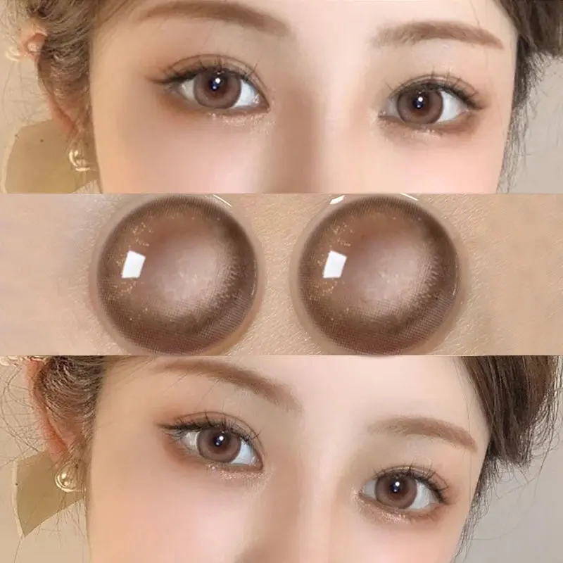 MILL CREEK Color Contact Lenses Large Diameter Myopia Lenses with Diopters Enlarge Bright Cosmetic Power Lenses Make Up for Eyes