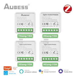Tuya ZigBee Mini Smart Switch 16/10A 1/2/3/4 Gang 2 Way Control Smart Home Automation Module Smart Life Via Alexa Google Home