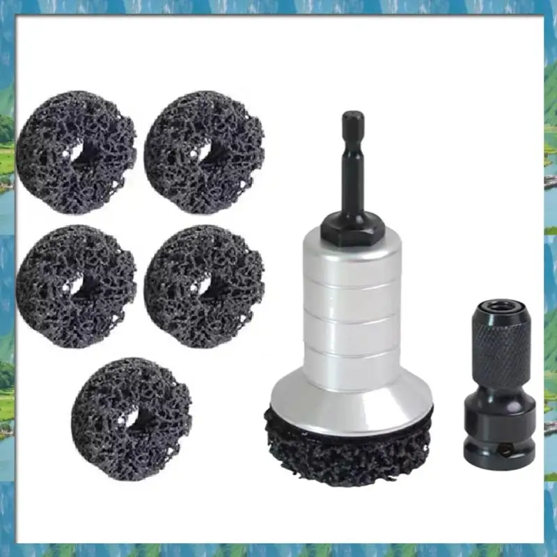 

Комплект для повторной обработки ступицы Инструмент для очистки тормозного диска для ступичных роторов Устройство удаления ржавчины для колес Инструмент для удаления ржавчины Быстрый-