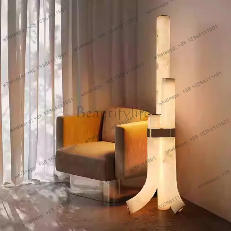 Marble designer sales office model house living room villa natural marble luminous object
