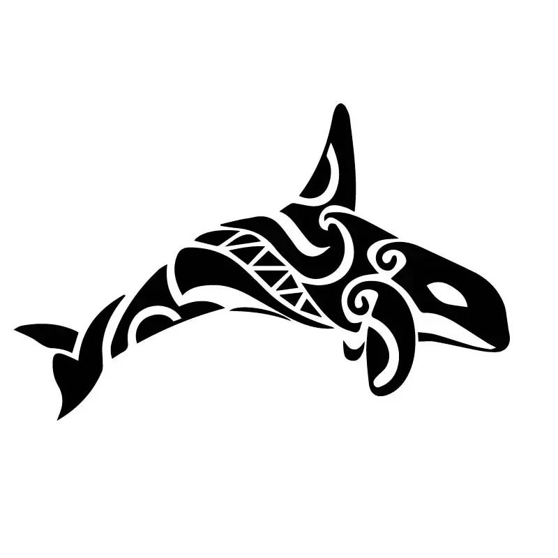 OFK Beautiful Killer Whale Decal Family Car Body Dress Up Car Stickers.