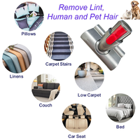 A63P Top For Dyson Cordless V7 V8 V10 V11 V15 Vacuum Cleaners - Mini Motorized Brush Head - Pet Hair Remover Vacuum Attachment