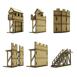 1/72 Fortress Building Model Kits DIY for Accessory Layout Model Railway