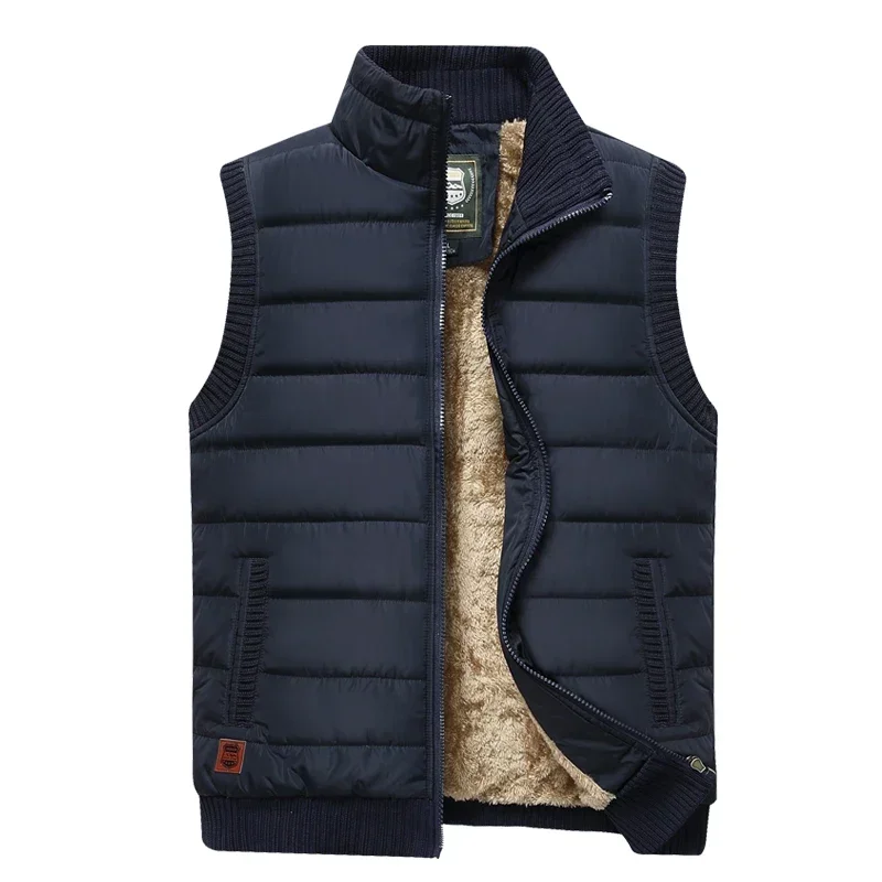 2026 Jacket Men's Thermal Soft Vest New Stand-up Collar Jacket Vest for Men's Winter Sleeveless Down Vest Mens Work Vest