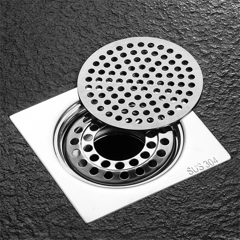 Stainless Steel Floor Drains Net Cover Shower Sink Strainer Drain Hair Hair Catcher Stopper Anti-clogging Strainer For Bathroom