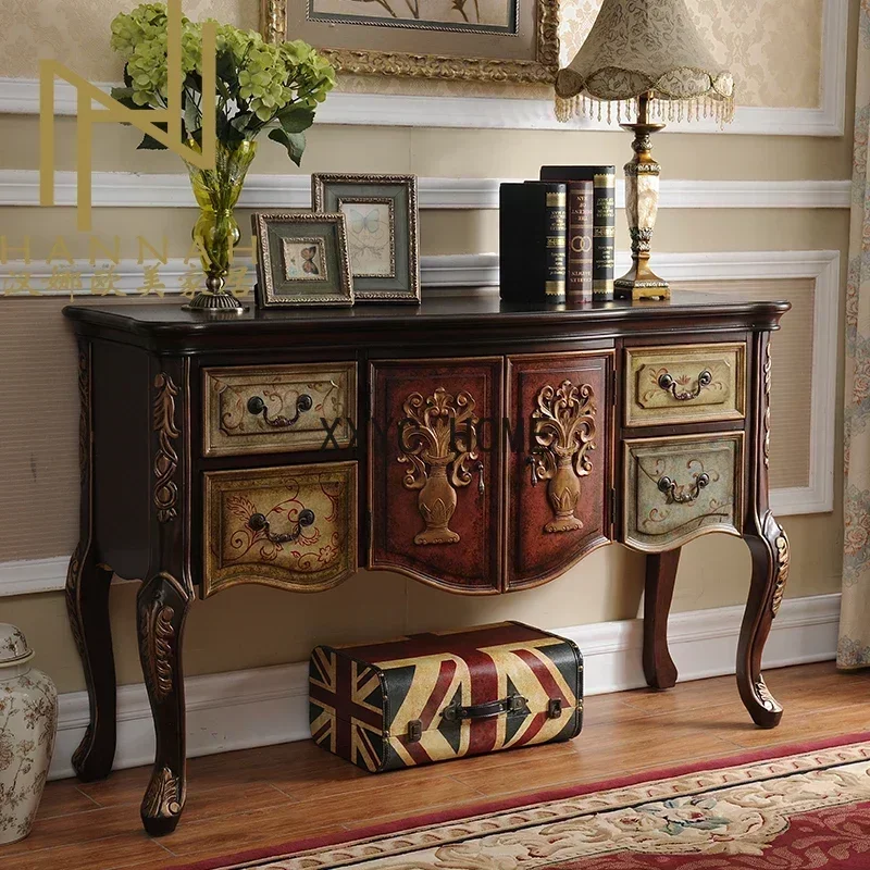 Американский ретро-прилавок для крыльца из цельного дерева