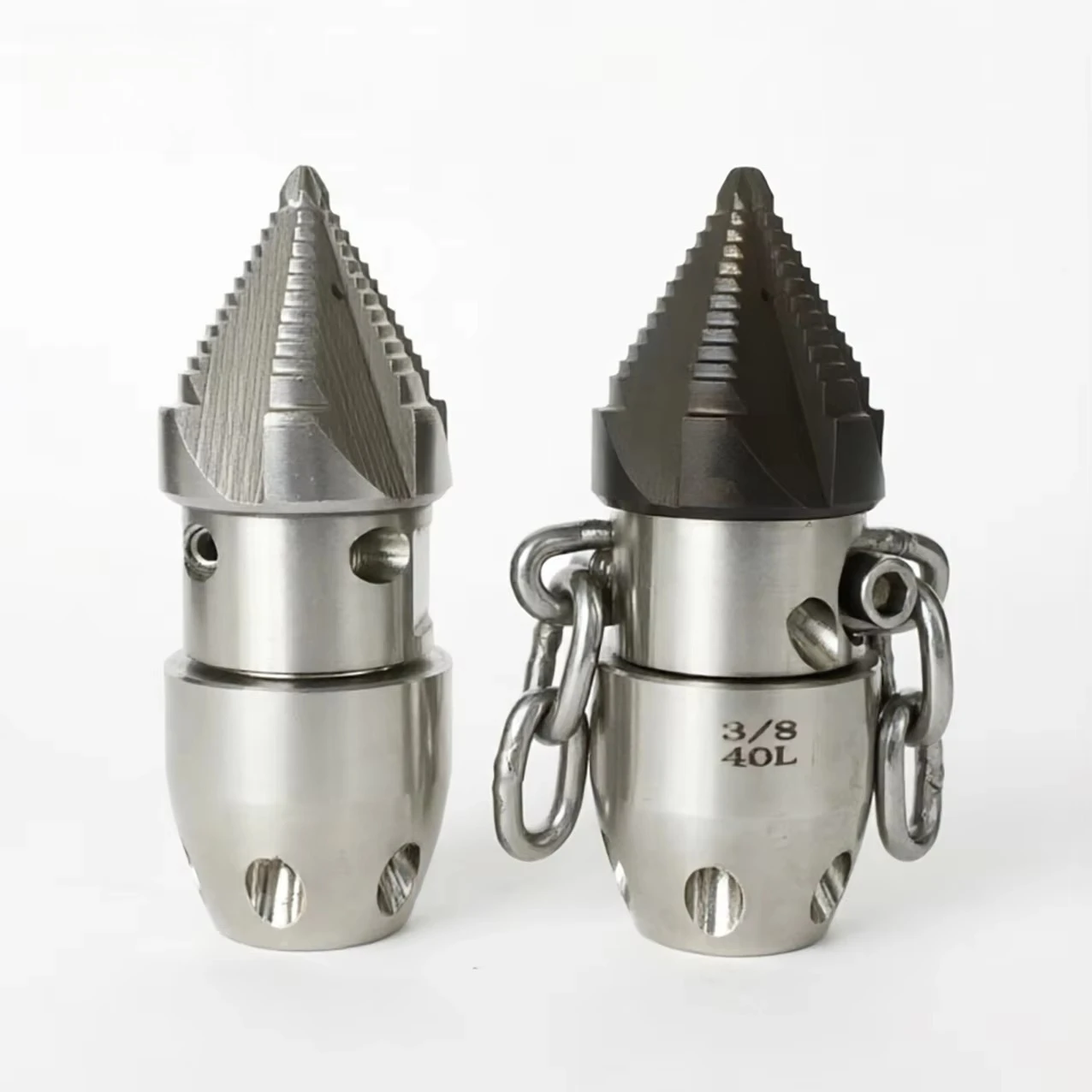 CS-New 4000psi Pressure Washer Sewer Drain Tube Cleaning Nozzle 4 Front 6 Rear Nozzles