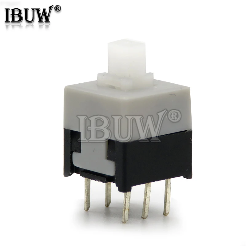 10 PÇS/LOTE 5.8*5.8 7*7 8*8 8.5*8.5mm Auto Bloqueio Push Tátil Power Micro Switch Kit Interruptores de Botão de 6 Pinos