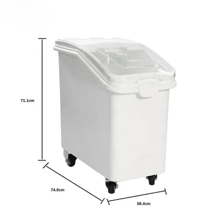 業務用食品成分保存箱-厚くて丈夫なppプラスチック製-多目的密閉保存容器-小麦粉・穀物用