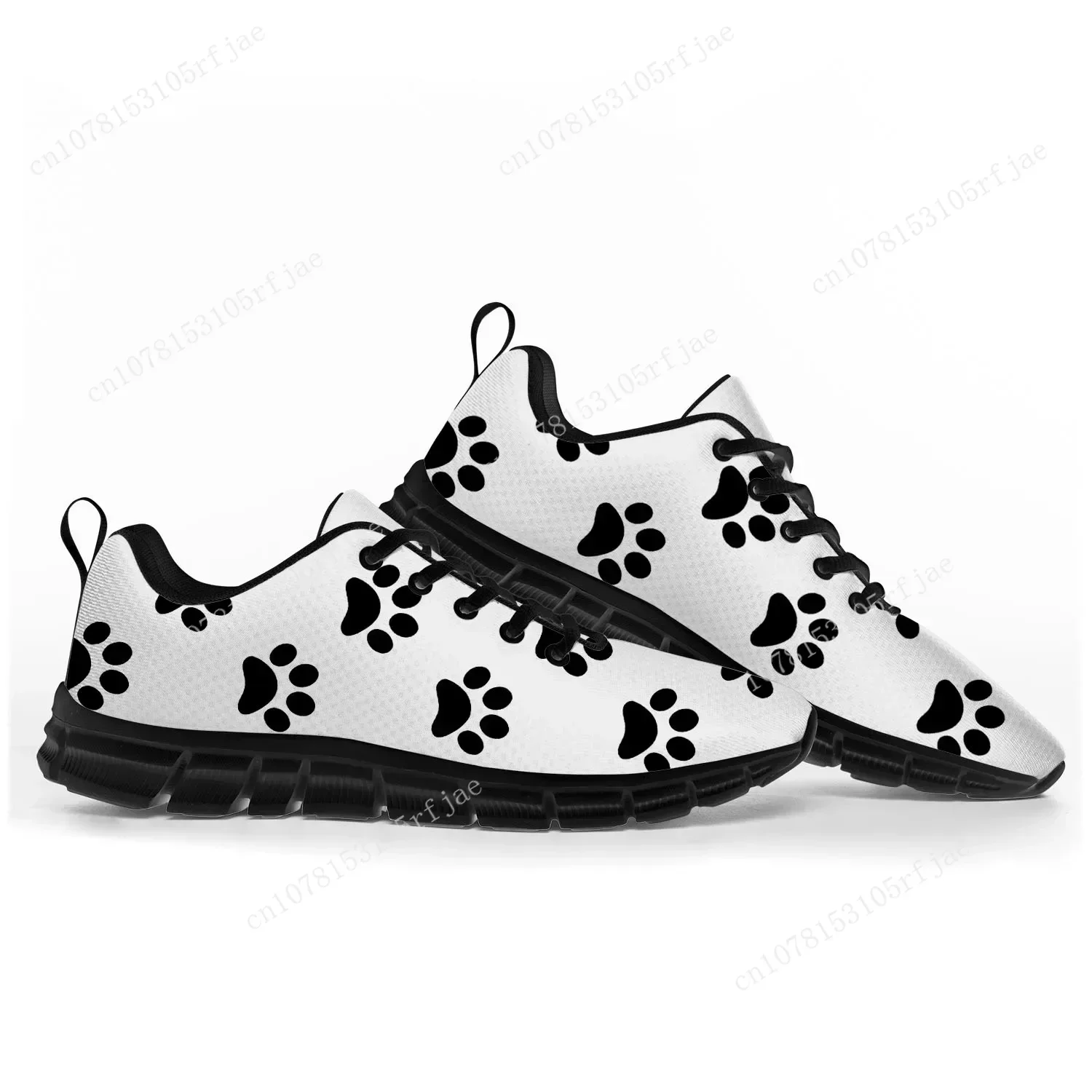 Dog Paw Print Pet Dog Sports Shoes Mens Womens Teenager Sneakers Casual Custom High Quality Couple Shoes Black